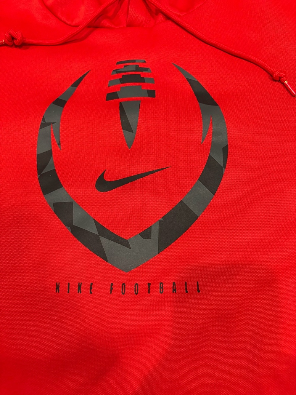 Nike Football Dri-FIT Red Graphic Hoodie Mens Large DB4248-657 Camo Logo Sweats